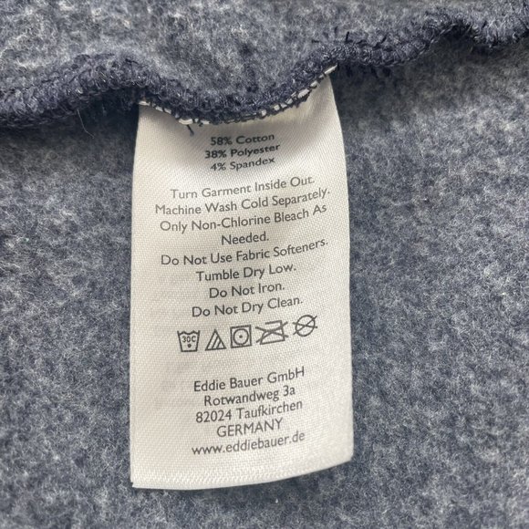 Eddie Bauer Sweatshirt Cardigan Hoodie Womens XS Blue Open Front Pockets Jacket - Picture 5 of 8